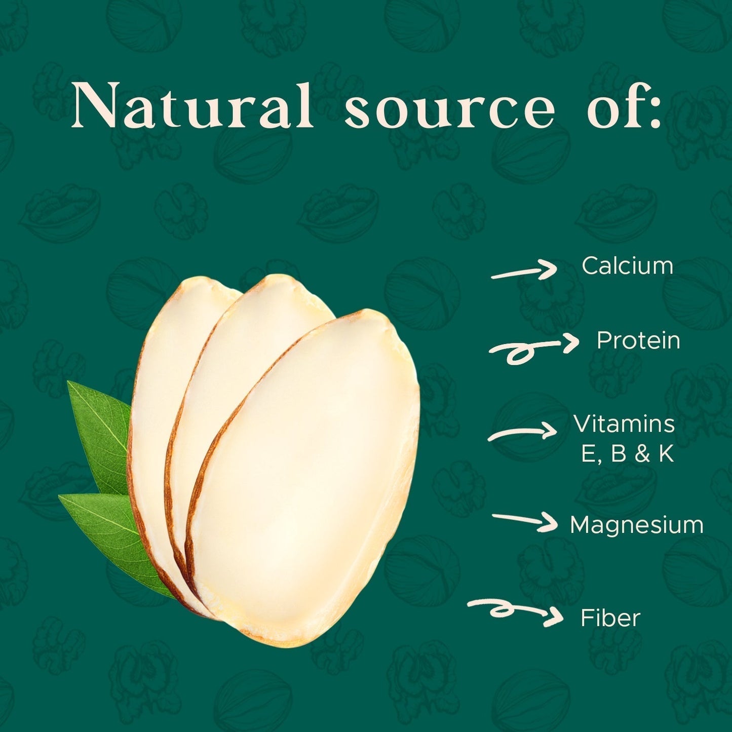 Almonds - Natural Sliced 1Kg Pack